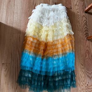 Multicolored tulle skirt